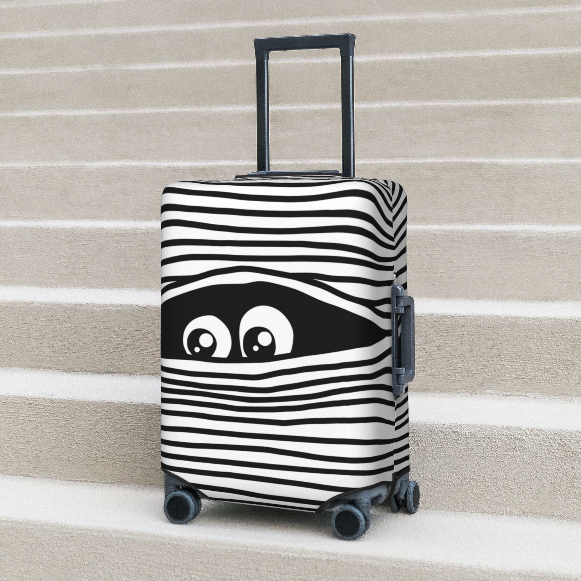 XMXY Travel Luggage Cover Protector, South American Circle Fabric Stripes Suitcase  Covers for Luggage, X-Large Size 