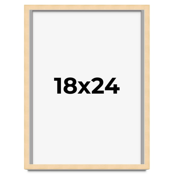 18x24 Shadow Box Frame Brown | 0.875 Inches Deep Real Wood Contemporary Shadowbox Display Frame |