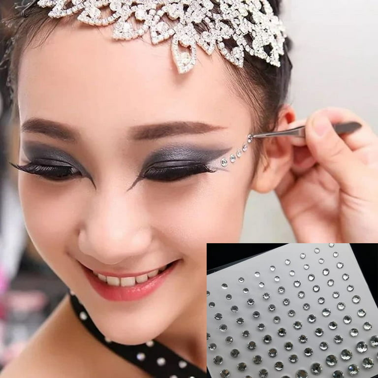 Acrylic Crystal Gems Bling Eye Face Stickers Makeup Rhinestones DIY Decor  Beauty
