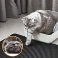 thumbnail image 5 of Alfombrilla para arena para gatos, alfombrilla para atrapar arena para gatos, diseño de panal de abeja de doble capa, material a prueba de agua y orina, control de dispersión, menos residuos, 5 of 5