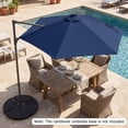 thumbnail image 4 of Costway 10 FT Patio Cantilever Umbrella Large Offset Hanging Umbrella with Solar LED Lights Navy Blue, 4 of 10