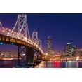 thumbnail image 1 of Oakland Bay Bridge San Francisco - CANVAS OR PRINT WALL ART, 1 of 1