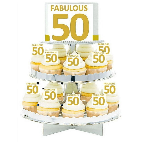 Fabulous 50 Edible Photo Toppers & Edible Cupcake Decoration Kit