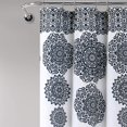 thumbnail image 3 of Blue Stripe Medallion Shower Curtain-Fabric Mandala Bohemian Damask Print Design, x 72, 72" x 72", 3 of 5