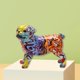 thumbnail image 5 of Esculturas de perros de decoración francesa, figuras abstractas de animales caninos, resina con acabado de grafiti. Los 23x12x18.5CM, 5 of 9