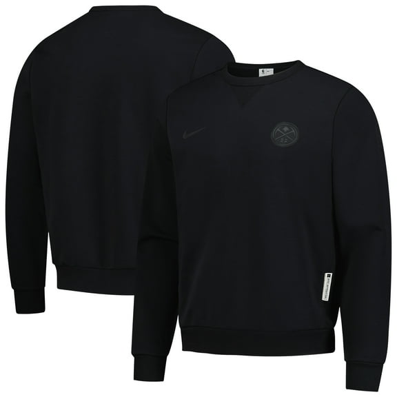 Men's Nike Black Denver Nuggets Authentic Standard Issue Travel Dri-FIT Sweatshirt