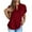 #Wine, variant on Otvok Womens Cotton and Linen T-Shirt Casual V-Neck Solid Color Short Sleeved Loose Top
