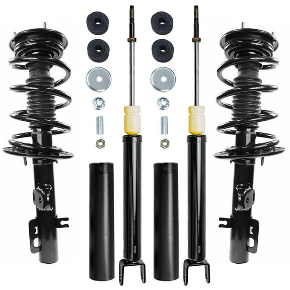 Detroit Axle - AWD Struts Shocks for Ford 2010-2011 Taurus 2 Front Struts with Coil Spring 2 Rear Shock Absorbers Replacement Suspension Kit