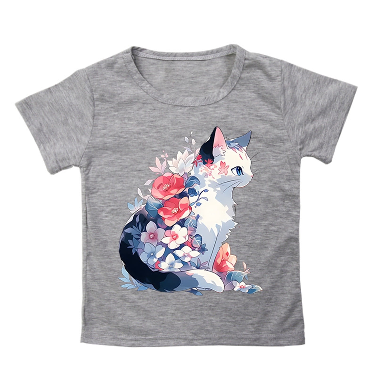 KAUOD Kids Summer T-Shirt Toddler Breathable Short Sleeve Top for Boys Girls Summer Graphic Tees Crewneck Casual Shirts Outfit