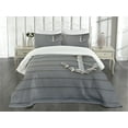 thumbnail image 3 of Ambesonne Brown Quilted Bedspread Set 3 Pcs, Antique Wall Navy Nature, Queen Size, Brown, 3 of 5