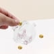 thumbnail image 5 of Alcancía de cristal transparente con forma de cerdo, contenedor para dinero, colección de cajas para ahorrar dinero Rosa 7x65cm, 5 of 6