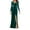 Dark Green, variant on Velvet Dress for Women Autumn Winter New V-neck Slim Twist High Waist Evening Dress Sexy Solid Color Pleated A-line Dresses