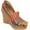 Tan Multi, variant on The Western Shops Womens Leather Mexican Huarache Sandal, Wedge Platform Sandals