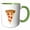 Green/White, variant on 3drose, Pizza Slice, 11oz Magic Transforming Mug