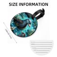 thumbnail image 5 of Platypus Set of 2pcs PU Leather Round Suitcase Tags with Privacy Cover and Name ID Tag - Ideal for Travel Luggage, Handbags, Backpacks, School Bags, 5 of 6