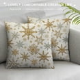 thumbnail image 3 of Nawypu Christmas Pillow Covers , Gold Grey Snowflake Christmas Throw Pillows Xmas Holiday Winter Pillow Covers Christmas Decorations for Home Sofa Couch Outdoor, 3 of 5
