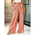 thumbnail image 6 of Women's Elastic Waist Wide Leg Light Weight Woman Palazzo Pants for Casual Lounge Colorful - Orange XL, 6 of 9