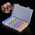thumbnail image 1 of Domqga Plastic 28 Grids Empty Storage Box Nail Art Rhinestone Jewelry Beads Display Case Organize, Nail Box, Jewelry Organize, 1 of 7