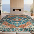 thumbnail image 2 of Design&I 4'x6' Ultra Soft Area Rug, Oriental Vintage Medallion With Distressed Boho Floral Border Detail None Fluffy Washable Non Shedding for Bedroom Living Room Home Office, 2 of 7