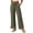 Army Green, variant on Womens Casual High Waist Ice Beach Pants Elastic Waist Drawstring Splited Wide Leg Vacation Pants with Pockets