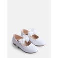 thumbnail image 2 of Wonder Nation Little Girls and Big Girls Scallop Ballet Flats with Tulle Bow, 2 of 4