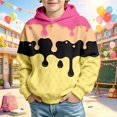 thumbnail image 2 of XAOFW Boys Hoodies Long Sleeve Knit Hooded Sweatshirt With Ice Print And Front Pocket Loose Fit Pullover Hoodies For Casual Daily Wear Stylish Tops 2-3 Years, 2 of 4