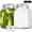 1.1 Gal*2-Wide Mouth, variant on Set Of 6 Square Glass Jars With Airtight Wire Clamp Lids (17 Oz) Wide Mouth Pantry Canisters For Overnight Oats Jam Pickling Spice Storage Gifts