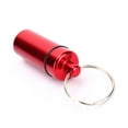 Portable Travel Pill Box WaterProof Mini Blue Aluminum Keychain Tablet