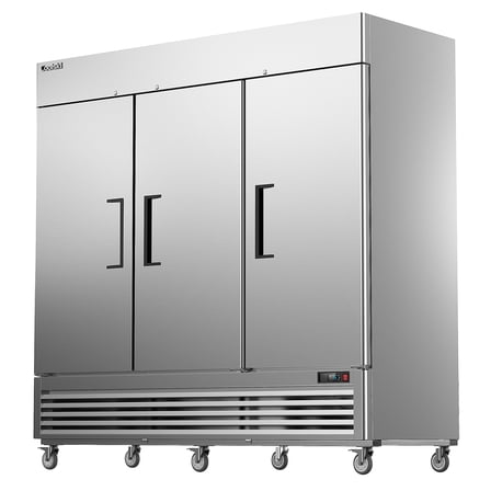 Coolski 82 Inch Commercial Refrigerator 3 Doors, Reach-In Refrigerator Fridge for Restaurants Bars Bakeries Stores Garages, 72 Cu.Ft. Large Capacity Auto Defrost Fan Cooling, ETL NSF Approved