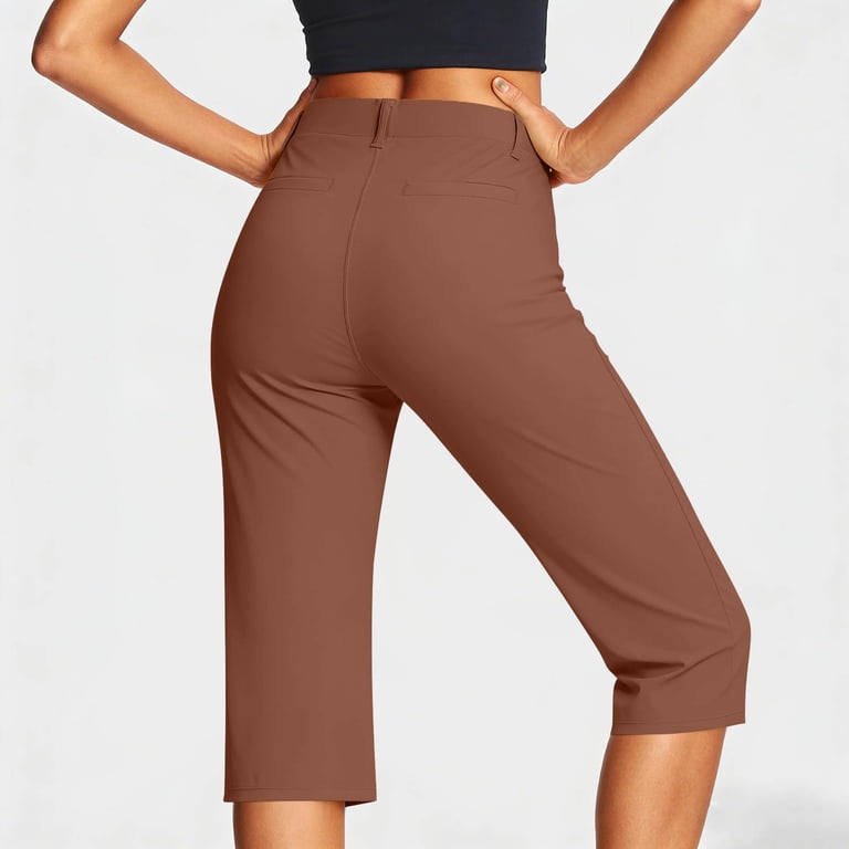 dark brown dress capris Women's Brown Cropped & Capri Pants