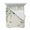 thumbnail image 7 of Quilts Queen Size Bedding Set, Sage Green Eucalyptus Lightweight Quilted Comforter, Weeping Botanical Leaves Linen Soft Reversible Bedspread Coverlet with Pillow Covers for All Season, 90" x 96", 7 of 7
