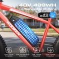 thumbnail image 2 of Wooken 4.0" Fat Tire 20" Electric Bike for adults, Peak 750W E-Mountain bike, 48V 499WH Removable Battery, Up to 45 Miles Electric Bicycle, Off Road E-Bike,SGS Certified to UL 2849, 2 of 7