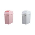 thumbnail image 1 of (2-Pack) Rinsvye Kitchen Trash Can Plastic Trash Bags Small Bathroom Swing Top Garbage Buckets Yard Debris Bag Creative Covered Kitchen Living Trash Liners Room Trash Can Flip Sundries To Store Plas, 1 of 8