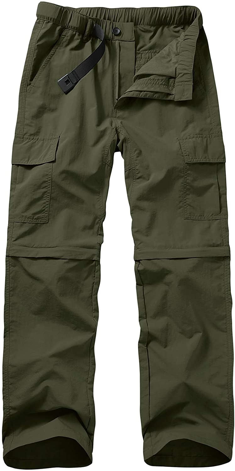Mens Hiking Pants Convertible Zip Off 