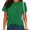 1-green, variant on Women's Minimal Thin Line Cross Vintage Serif Easter Faith Graphic Comfortable Short Sleeve T-Shirt Religious Tees