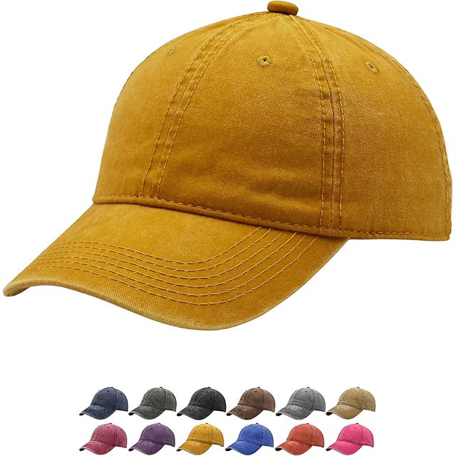 Gorras de béisbol ajustables de algodón lavado vintage para hombres y mujeres, sombrero retro clásico liso de perfil bajo sin estructura Kuyhfg Bienvenido a Kuyhfg
