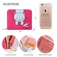 thumbnail image 4 of MINKUROW Girls Women Faux Leather Small Wallet Cute Cat Pattern Clutch Purse Coin Holder Card Organizer,Bifold (Pink), 4 of 7