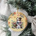 thumbnail image 3 of Border Collie Celebrates Spring and Enjoys a Happy Easter Ceramic Round Ornament Borders Dog Lovers Gifts Idea Home Tree Decor - 02001, 3 of 5
