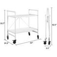 thumbnail image 6 of COSCO Outdoor Living(tm) Outdoor and Indoor Folding Serving Cart with Wheels and 2 Shelves, White, 6 of 6