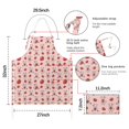 thumbnail image 7 of Pink Cow Strawberry Pattern Apron-Garden Aprons for Women with Pockets-Cotton Linen Waterproof Kitchen Cooking Gardening Aprons Adjustable for Kitchen,Cooking,BBQ and Salon 33x27 Inch, 7 of 7