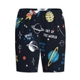 thumbnail image 4 of Naloa Space Men's Short Pajama Pants, Lounge Comfort Shorts with Elasticized Waistband and Side Pockets - Small, 4 of 9