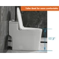 thumbnail image 6 of Wonchael WK1080 Dual Flush One Piece Toilet Comfort Seat Height with Soft Close Seat Cover for Modern Master Bathroom, White, 6 of 7