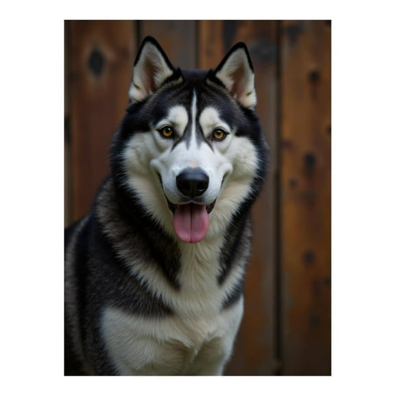 Diamond Art Kits for Adults - 5d Siberian Husky Portrait Brown Background Diamond Painting for Adults, Diamond Art for Adults Beginners, Frameless Diamond Painting Kits for Adults for Home Wall Decor