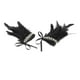 thumbnail image 5 of 2 muñequeras de peluche con plumas artificiales, accesorios para disfraz, muñequera teñida negro, 5 of 9