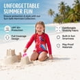 thumbnail image 3 of Girls One Piece Swimsuit Mermaid Scale Print Long Sleeve Costume Rash Guard Swimsuit for Girls Ages 6T, 3 of 10