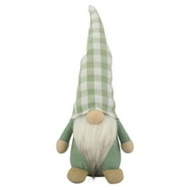 Northlight 12.25" Spring Gnome with Green Plaid Hat