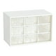 thumbnail image 1 of Caja de 9 cajones para guardar joyas - A prueba de polvo, de plástico transparente, organizador de sobremesa - para artículos de papelería/accesorios, 1 of 7