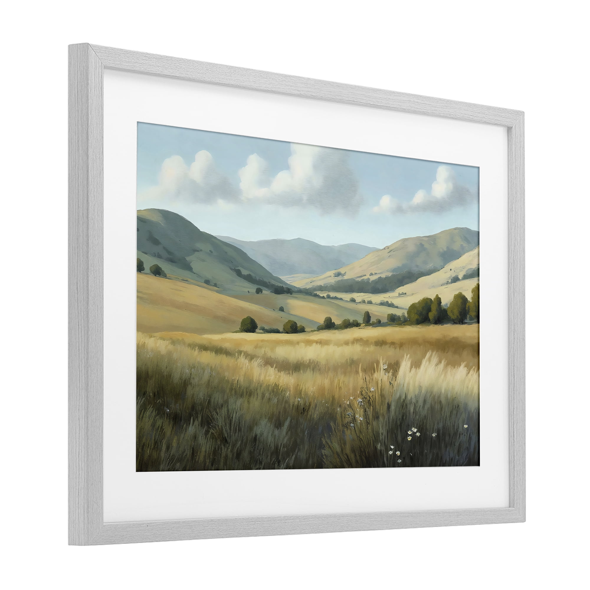 Stupell Industries Rolling Hills at Golden Hour Gray Framed Print Under Glass, design by Creative Studio