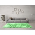 thumbnail image 3 of Ahgly Company Indoor Square Abstract Emerald Green Modern Area Rugs, 4' Square, 3 of 4