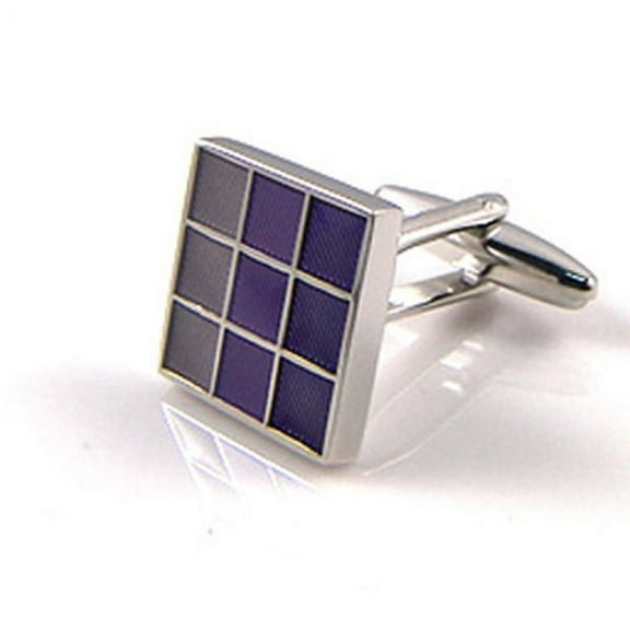 Purple Checkered Cufflinks